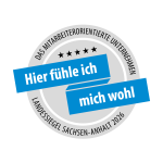 Landessiegel „Das mitarbeiterorientierte Unternehmen – Hier fühle ich mich wohl“ der Landesinitiative Fachkraft im Fokus. ChiroBlock wurde zum fünften Mal in Folge für seine mitarbeiterorientierte Unternehmenskultur und Arbeitgeberattraktivität ausgezeichnet.
